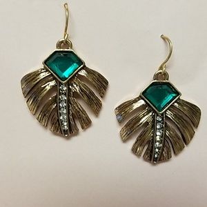 Gold Fashion Feather Earrings